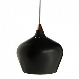 Лампа подвесная Cohen Small, 15хØ16 см, черная матовая, черный шнур