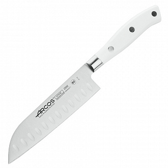 Нож кухонный Riviera Blanca, Сантоку, 14 см, белая рукоятка