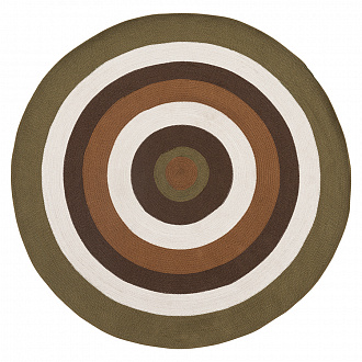 Ковер из хлопка Target коричневого цвета из коллекции Ethnic, Ø150 см