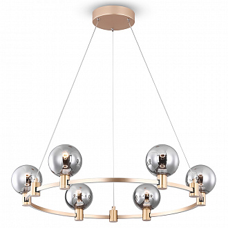 Светильник подвесной Loft, 6 ламп, Ø60х120 см, золото/никель