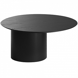Столик со смещенным основанием Type, Ø80х41 см, черный