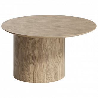 Столик со смещенным основанием Type, Ø70х41 см, беленый дуб