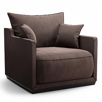 Кресло Soho, черная береза/коричневое