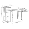 Изображение товара Стол письменный Lyod, 141х60х92 см, темно-кофейный/серый