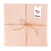 Изображение товара Скатерть на стол из умягченного льна с декоративной обработкой цвета пыльной розы Essential, 143х143