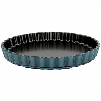 Форма для выпечки круглая волнистая, Ø27 см, голубая