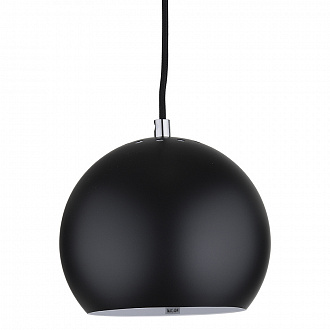 Лампа подвесная Ball, 16хØ18 см, черная матовая, черный шнур