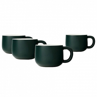 Набор чайных кружек Viva Scandinavia, Isabella, 250 мл, 4 шт., темно-зеленый