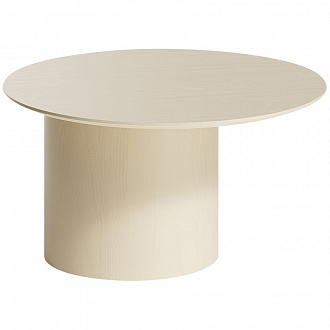 Столик со смещенным основанием Type, Ø70х41 см, молочный