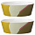Набор из двух салатников горчичного цвета с авторским принтом из коллекции Freak Fruit, 16см