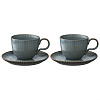 Изображение товара Набор из двух чайных пар темно-серого цвета из коллекции Kitchen Spirit, 275 мл