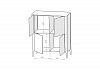 Изображение товара Шкаф 4-х дверный Type, 100х45х120 см, светло-серый