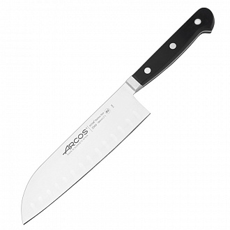 Нож кухонный Clasica, Сантоку, 18 см, черная рукоятка
