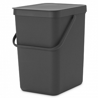 Бак для мусора Brabantia, Sort&Go, 25 л, серый