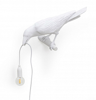 Светильник настенный Bird Lamp Looking Left, белый