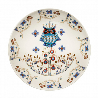 Тарелка глубокая Taika «Сова с орнаментом», 20 см, белая