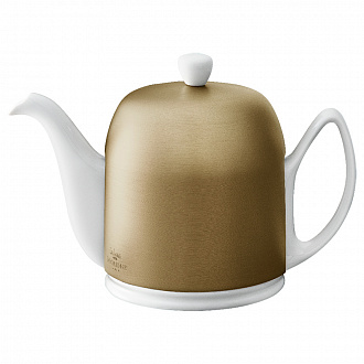Чайник заварочный Salam White, 900 мл, белый/бронзовый