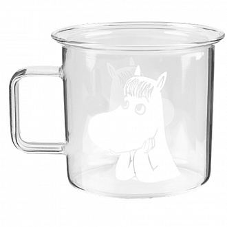 Кружка стеклянная Moomin, Фрекен Снорк, 350 мл, прозрачная