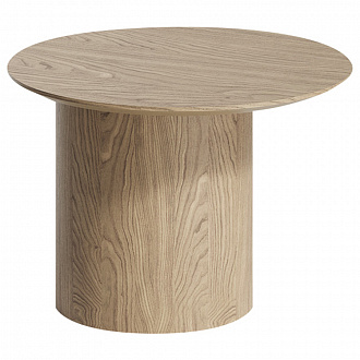 Столик со смещенным основанием Type, Ø50х37,5 см, беленый дуб