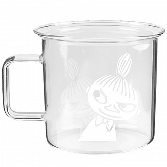 Кружка стеклянная Moomin, Малышка Мю, 350 мл, прозрачная