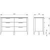 Изображение товара Комод с 6-ю ящиками Type, 51х140х85 см, светло-серый