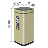 Изображение товара Ведро мусорное автоматическое Ecosmart X, EK9252, 21 л, золотая шампань