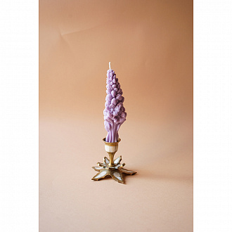 Свеча ароматическая Цветок, 16 см, фиолетовая