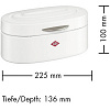 Изображение товара Контейнер для хранения Mini Elly, 22,5х13,6х10 см, матовый белый