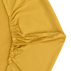 Изображение товара Простыня овальная на резинке из сатина горчичного цвета из коллекции Essential, 75х125х20 см