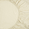 Изображение товара Простыня на резинке из хлопкового трикотажа серо-бежевого цвета из коллекции Essential, 160х200х30 см