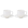 Изображение товара Набор из двух чайных пар белого цвета из коллекции Edge, 250мл