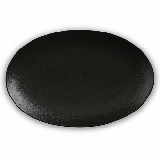Тарелка Икра, 25х16 см, черная