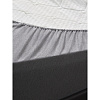 Изображение товара Простыня на резинке из хлопкового трикотажа серого цвета из коллекции Essential, 160х200х30 см