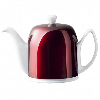 Чайник заварочный Salam White, 900 мл, белый/красный