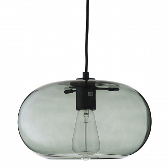 Лампа подвесная Kobe, 17хØ30 см, зеленое дымчатое стекло, черный цоколь