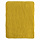 Плед из хлопка жемчужной вязки горчичного цвета из коллекции Essential, 130х180 см