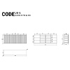 Изображение товара Комод The Idea, Code, VR9, 206,4х45х79,6 см, темный дуб/молочный