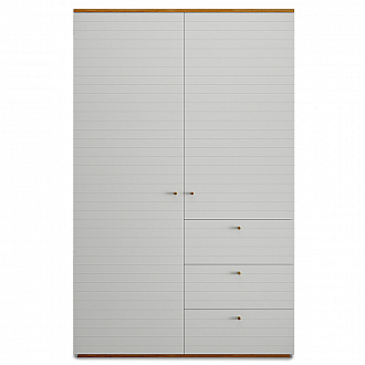 Шкаф Minimal, ML078, 134,8х60х213,2 см, натуральный дуб/светло-серый
