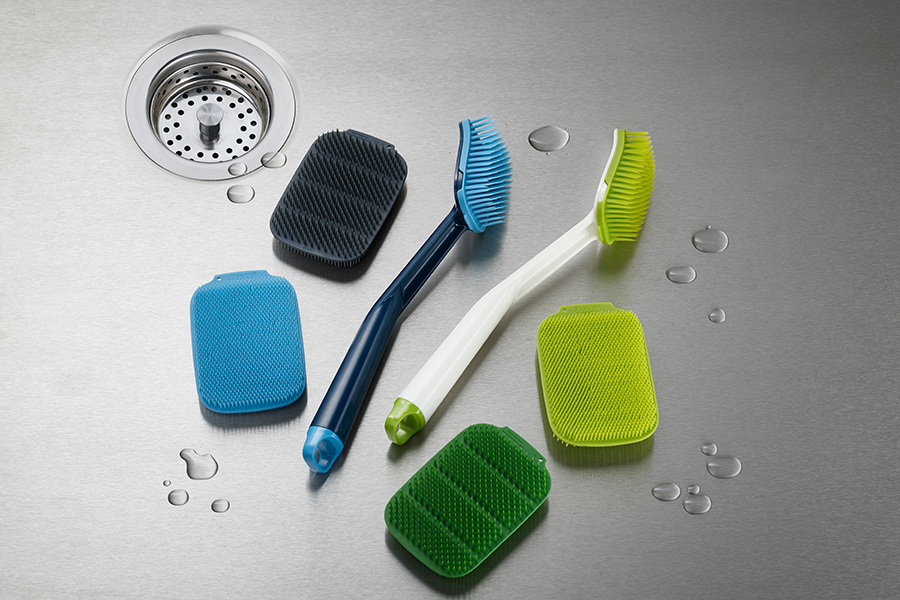 Изображение товара Набор щеток для мытья посуды CleanTech, синий, 2 шт.