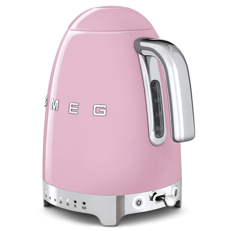 Изображение товара Чайник электрический Smeg с регулируемой температурой, розовый