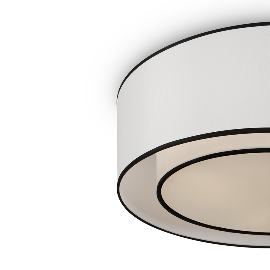 Изображение товара Светильник потолочный Modern, Bergamo, 3 лампы, Ø52х18 см, белый/черный