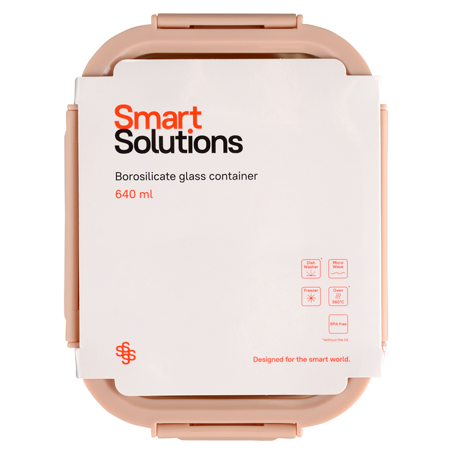 Изображение товара Контейнер для запекания, хранения и переноски продуктов в чехле Smart Solutions, 640 мл, бежевый