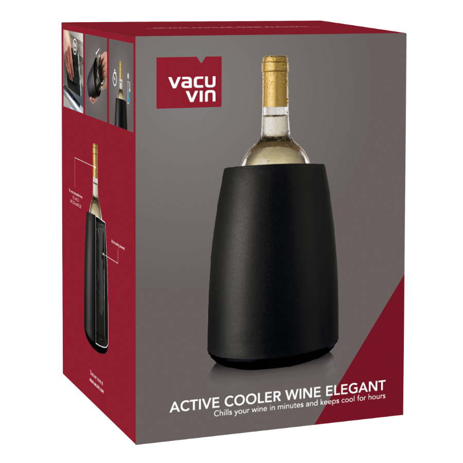 Изображение товара Ведерко для охлаждения вина VacuVin «Элегант», черное