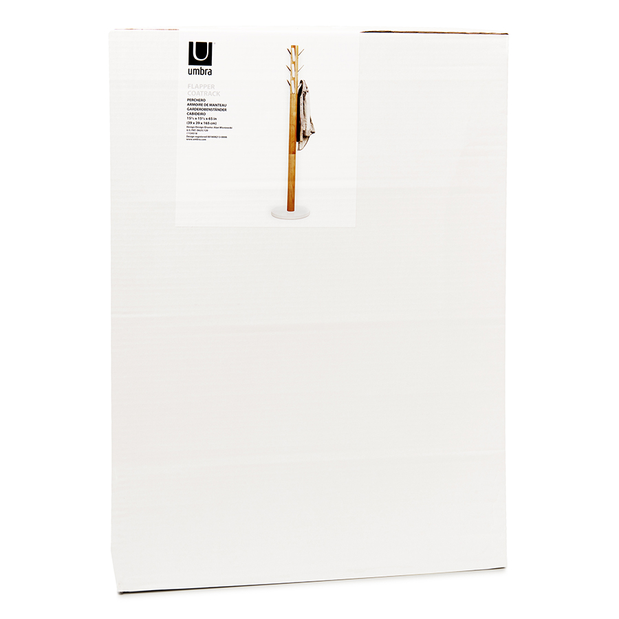 Изображение товара Вешалка напольная Flapper, 169 см, белая/дерево