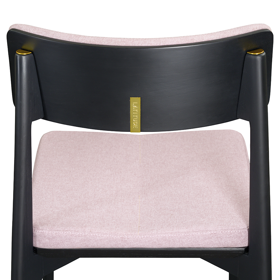 Изображение товара Набор из 2 стульев Aska, рогожка, черный/розовый