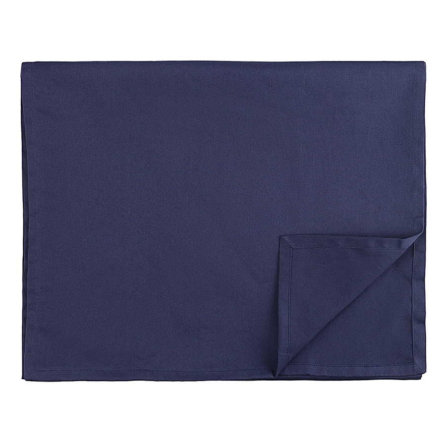 Изображение товара Дорожка на стол из хлопка темно-синего цвета из коллекции Essential, 45х150 см