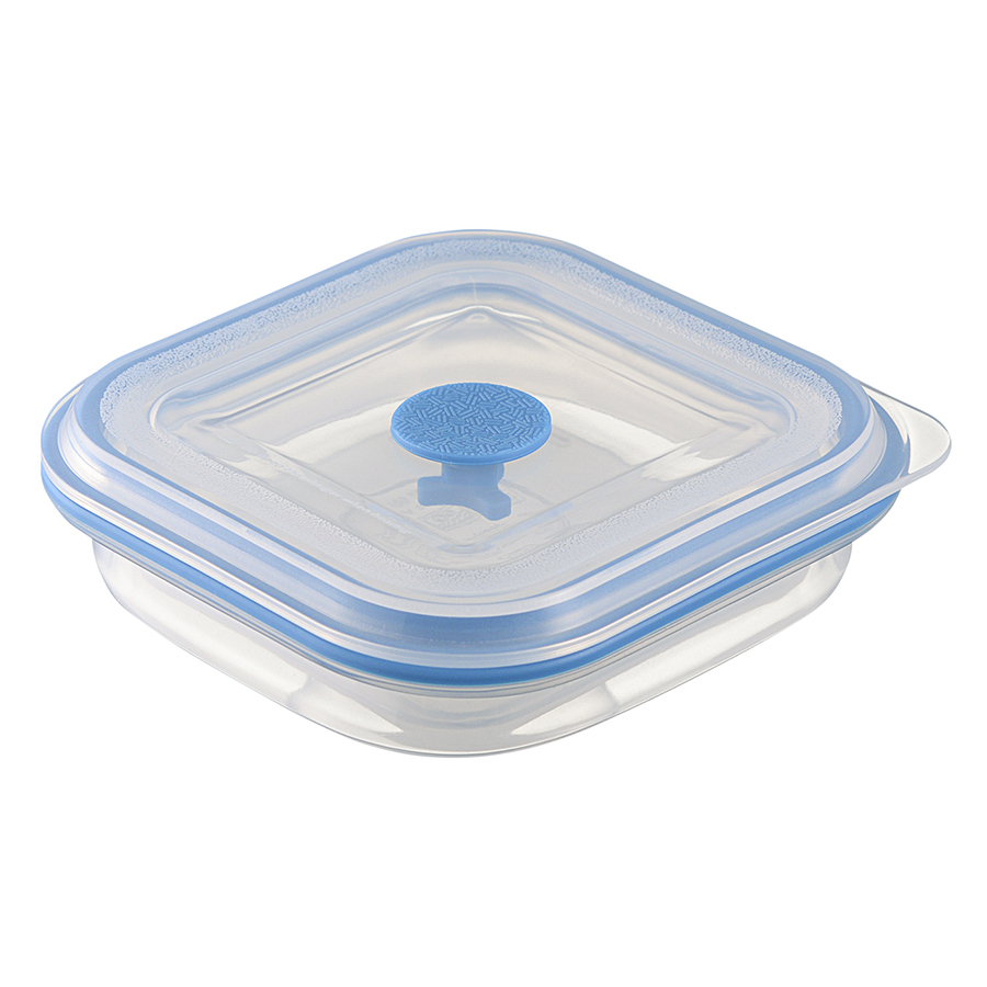 Изображение товара Контейнер для переноски и хранения силиконовый квадратный складной Silikobox, 400 мл, синий