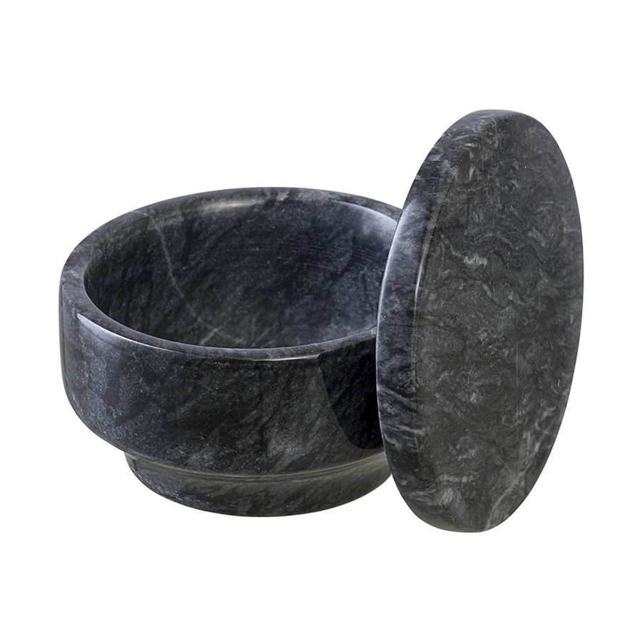 Изображение товара Шкатулка для украшений Marm, Ø10,5х11,8 см, черный мрамор