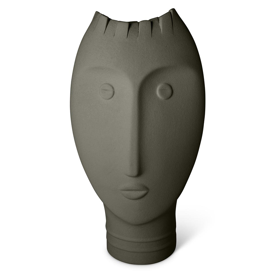 Изображение товара Ваза Moai, 33 см, темно-серая