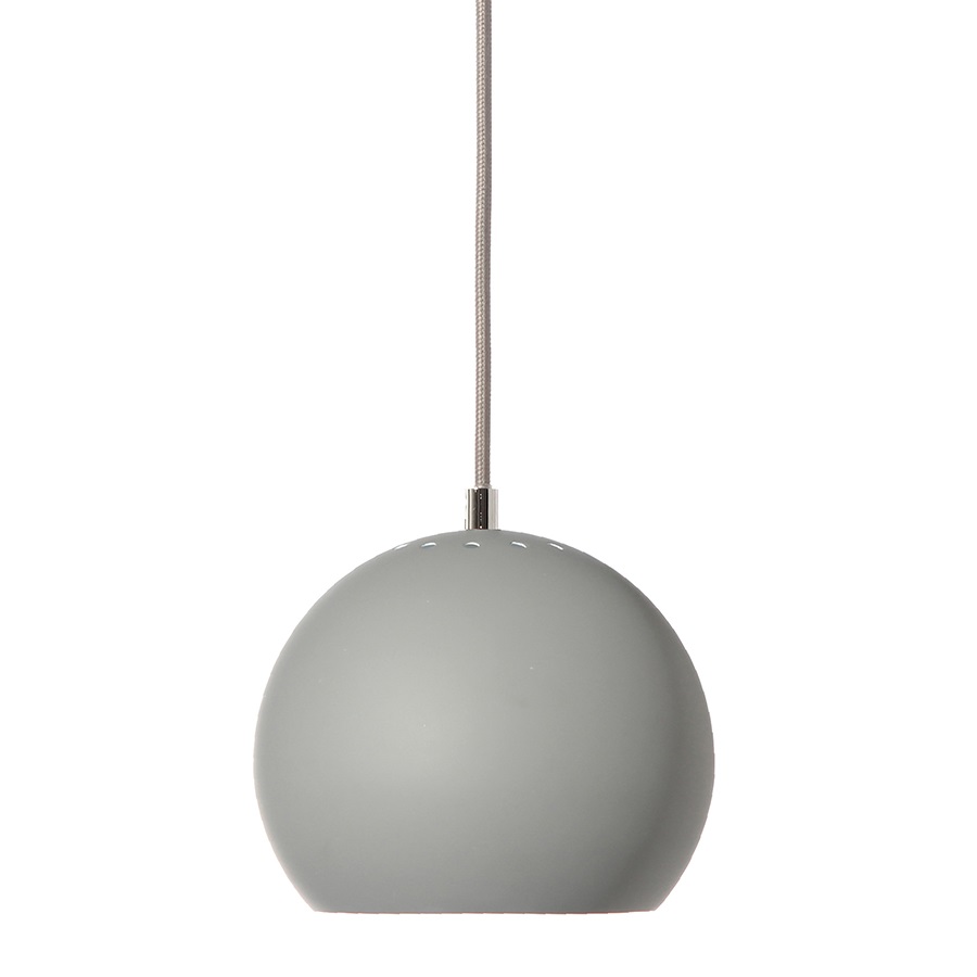 Изображение товара Лампа подвесная Ball, 16хØ18 см, светло-серая матовая, светло-серый шнур